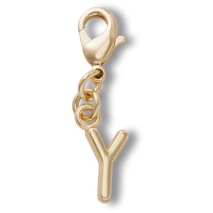 Gold Letter Y Charm